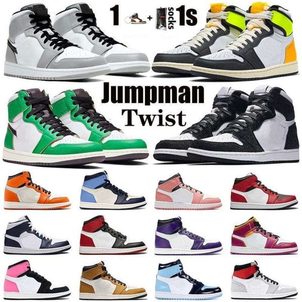 

twist basketball shoes 1 1s lucky green volt gold mens womens jumpman sport mid smoke grey obsidian unc trainers snea yuduojiaju