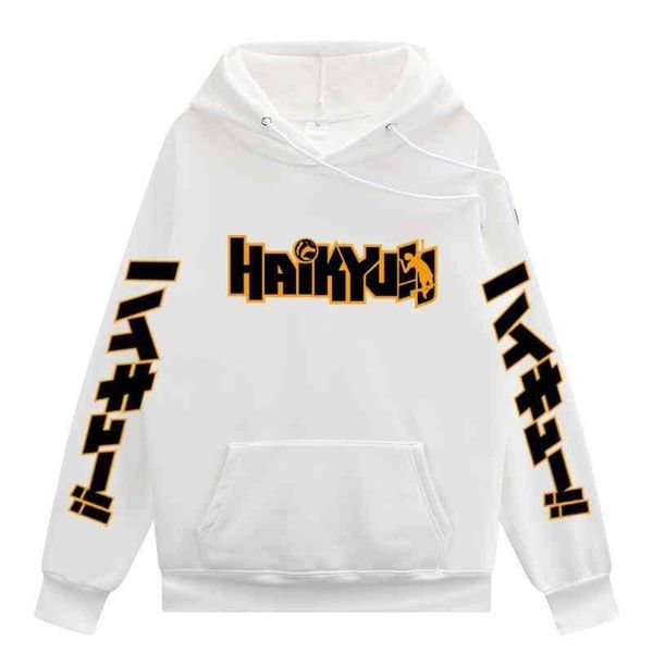

new volleyball junior haikyuu printed sweater polyester fleece hoodie new price in autumn, Black