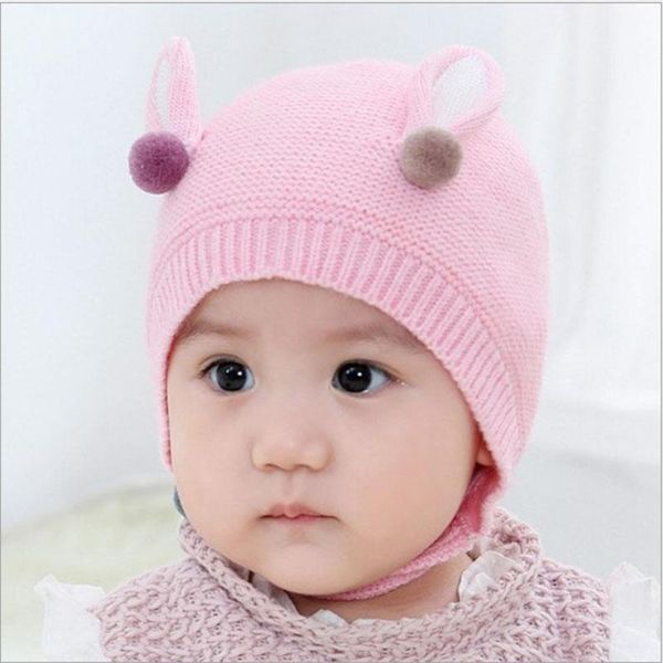 

hair accessories 2021 autumn winter baby hat girl boy wool knit warm earmuffs children girls boys clothing cap, Slivery;white