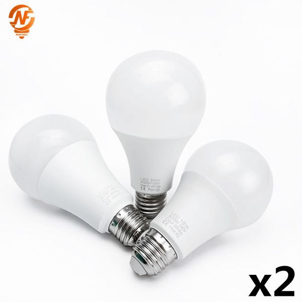 

bulbs 2pcs/lot led e14 bulb e27 lamp ac 220v 230v 240v 3w 6w 9w 12w 15w 18w 20w lampada spotlight table lamps light