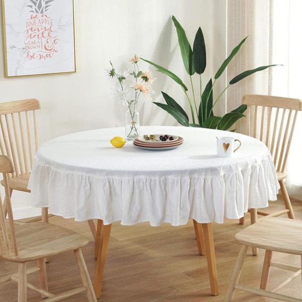 

table cloth home kitchen round dust proof washable easy clean stain prevention