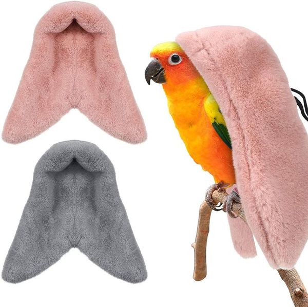 

pieces cozy corner fleece bird blanket parrot cage snuggle hut warm nest hanging hammock toy plush bedding for parakeet cages