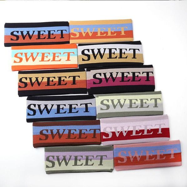 

luxury design letter headbands tiaras for mens and womens party outdoor sports yoga sweet band lovers gift jewelry, Slivery;white