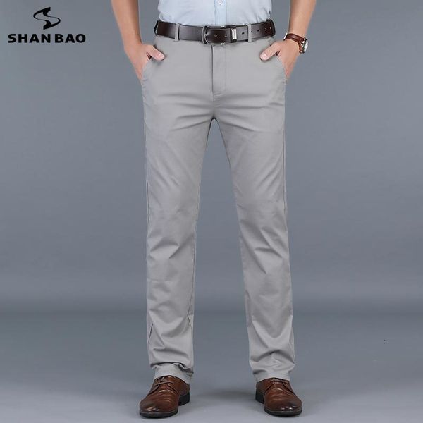

pants shan bao the men's straight fall and winter clothes comfortable cotton business solid, Black