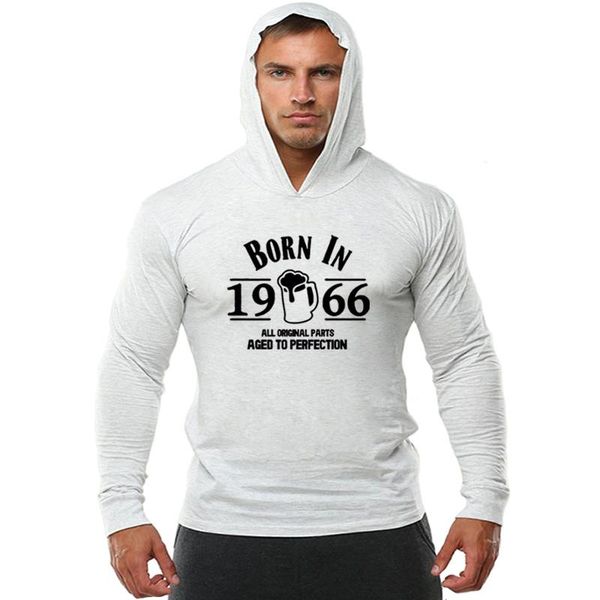 

men's t-shirts autumn winter in 1966 53th year birthday age present beer funny aged hoodies men vintage classic fatherday gift tshirt, White;black