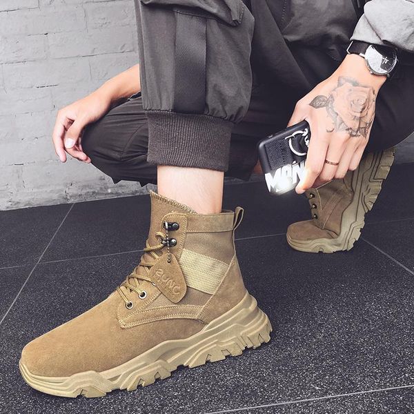 

boots leisure mens sapato western hombre 2021 man informales on casuales dress casual men boty sneaker botas para, Black