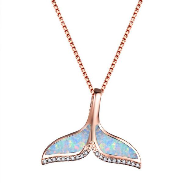 

pendant necklaces fire opal mermaid tail necklace, Silver