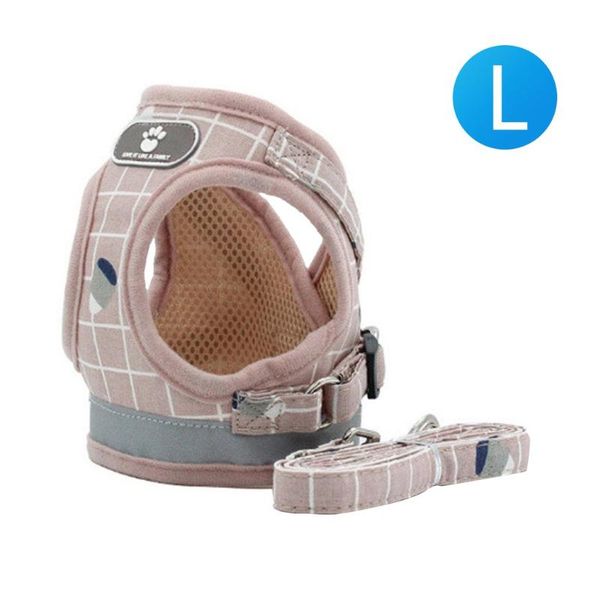 

dog apparel harness reflective puppy kitten collars breathable mesh vest adjustable small cat harnesses leash pug pet supplies