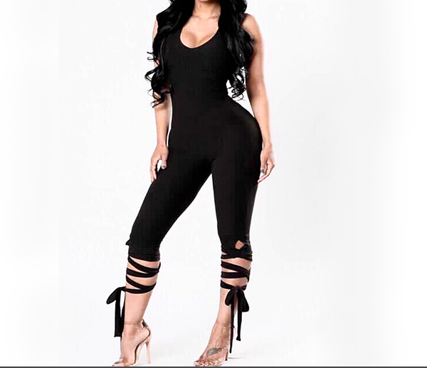 

women's jumpsuits & rompers bandage jumpsuit women night club fashion bodycon party black rayon, Black;white
