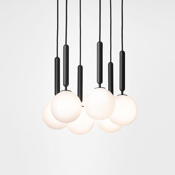 

pendant lamps nordic glass ball design lamp led wall moon hanging ventilador de techo hanglampen living room decoration