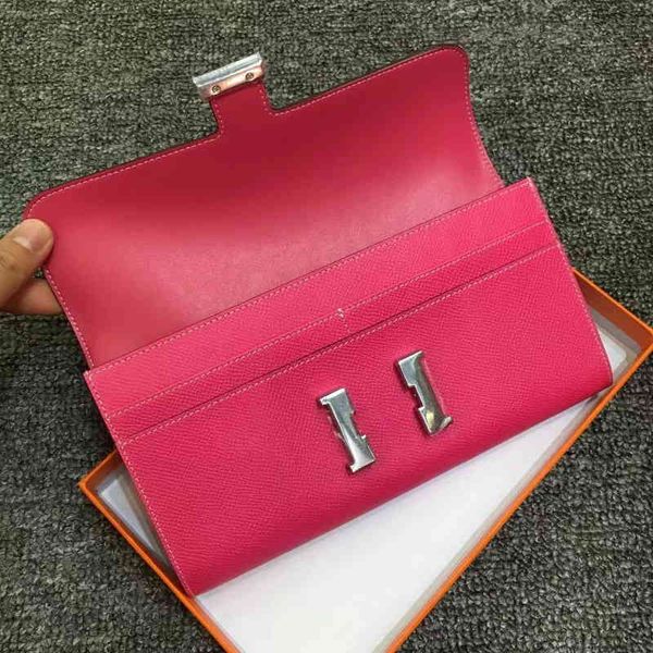 

bag handbag 2021h buckle layer cowhide palm pattern kangkang long wallet leather fashion ticket clip, Black;red