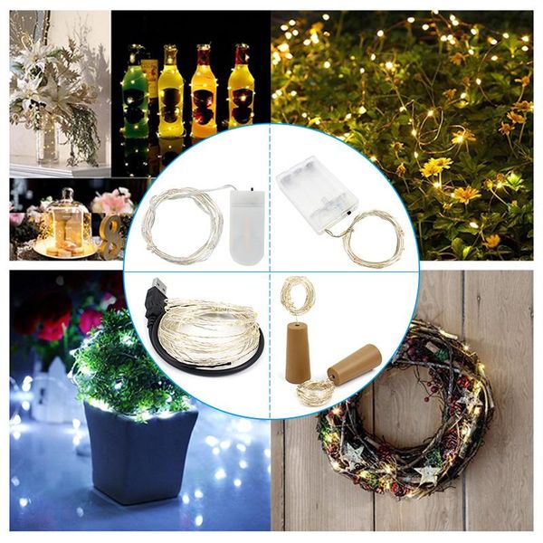

strings led string light 2m 5m fairy lights rgb white christmas decoration warm powered by battery batter usb home wedding party