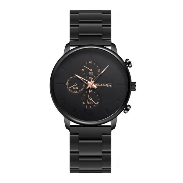 

wristwatches 2021 watch men fashion business watches cusual luxury calendar clock man stainless steel quartz wrist reloj hombre, Slivery;brown