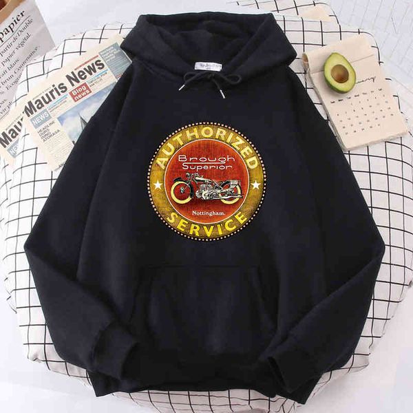 

vintage moto authorized service men's long sleeve fleece streetwear manga man sweatshirt punk oversize retro casual clothes g1214, Black