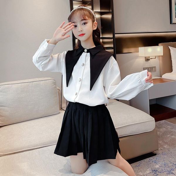 

girl skirts sets clothing, White