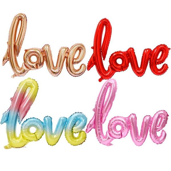 

party decoration wedding love letter foil balloons groom bride anniversary baloon birthday valentines decorations event supplie