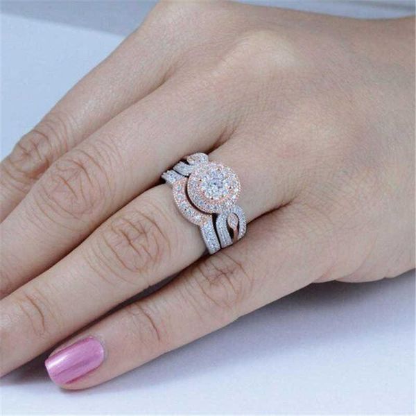 

wedding rings fashion lovers' ring women engagement party proposal jewelry size 6-10, Slivery;golden