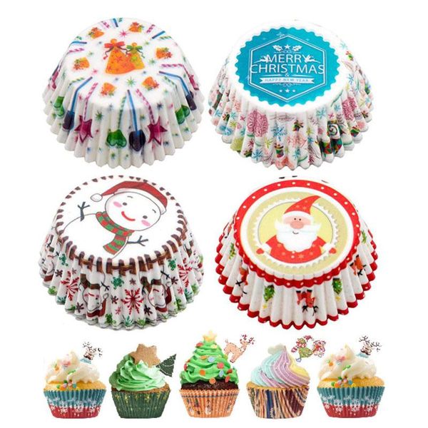 

other event & party supplies 100pcs christmas cupcake paper cups home cake decorations muffin liners merry mold baking cup