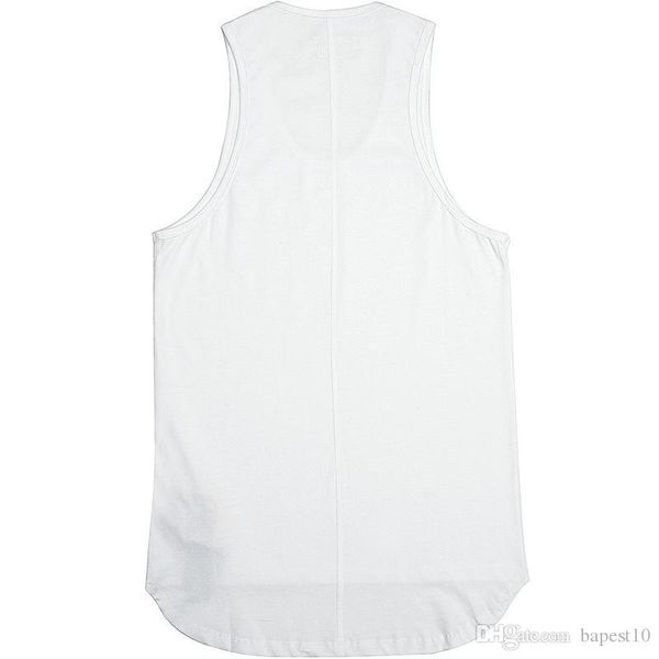 

men's vest bottoming shirt side slits summer spring white black brown, Black;white