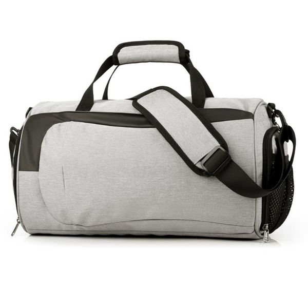 

outdoor bags sports bag round gym compartment pocket men women duffel shoulder fitness holiday luggage overnight for travel blue