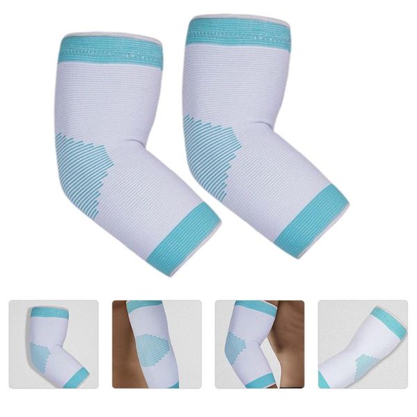 

elbow & knee pads 1 pair sports knit braces breathable wrist protectors sleeves (assorted color), Black;gray