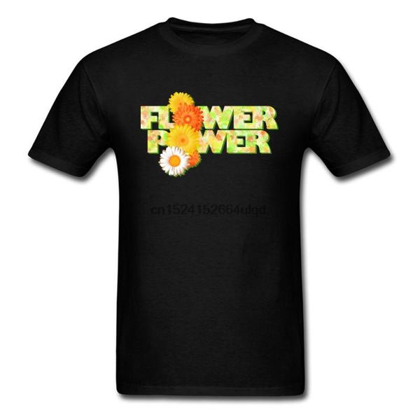 

men's t-shirts flower power t-shirt men lovely t shirt black tshirts printed summer clothes cotton fabric tees drop, White;black