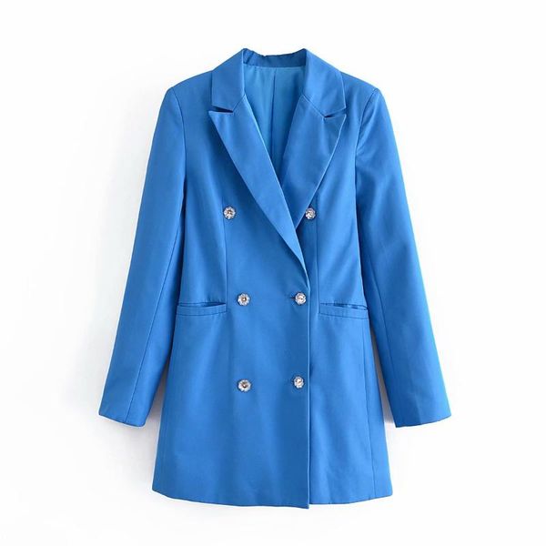 

women's suits & blazers 2021 women fashion oversized blazer casual long sleeves double breasted chic lady coat woman outwear femme vest, White;black
