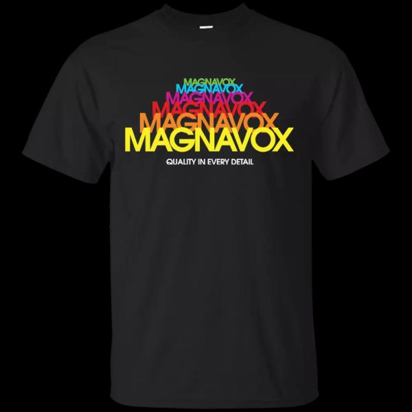 

magnavox, retro, electronics, radio, stereo, tv, television, t-shirt, White;black