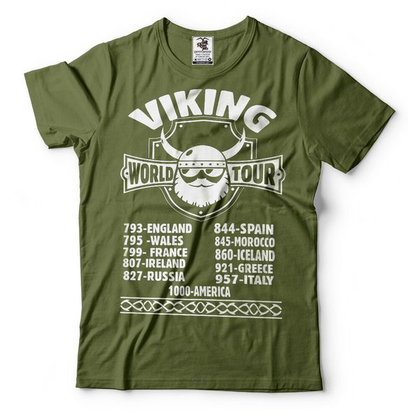 

viking world tour t-shirt valhalla odin symbol tee shirt, White;black