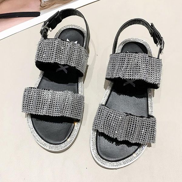 

sandals ladies women summer thick platform casual outdoor wedge gladiator ytmtloy sadalias femininas sapatos mulher, Black