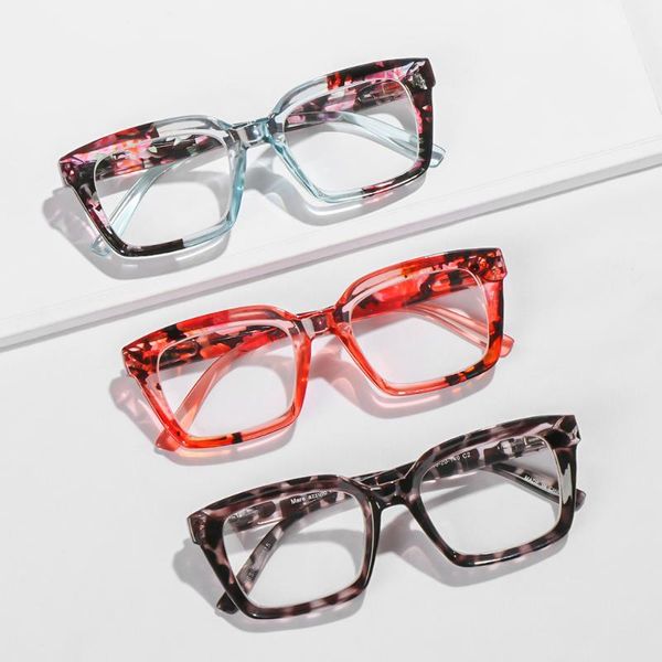 

sunglasses 1pc +1.0~+ 4.0 square large frame reading glasses men women high-definition presbyopia eyeglasses oversized leopard eyewear, White;black
