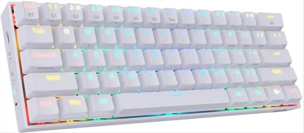 

keyboards redragon k530 draconic 60% compact rgb wireless mechanical keyboard, 61 keys tkl designed 5.0 bluetooth gaming keyboard with blu