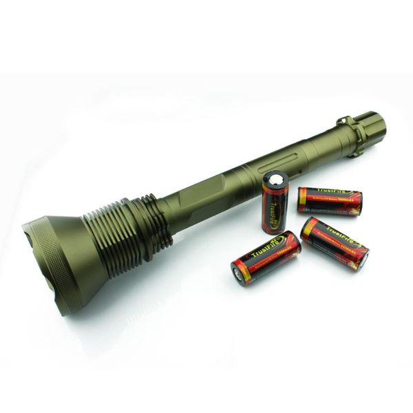 

set trustfire led ak-90 12*cree xml-t6 13000 lm 5-mode tactical w/ 4 x 26650 battery for camping flashlights torches