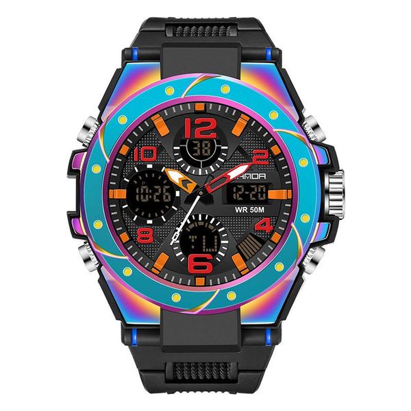 

wristwatches 2021 trend men's watches black sports watch led digital 3atm waterproof military for men male clock relogios masculino, Slivery;brown