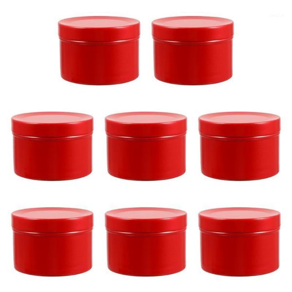 

storage bottles & jars 8pcs simple round boxes aluminum sundries containers