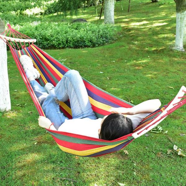 

tents and shelters portable hanging hammock indoor travel outdoor camping home bedroom lazy chair swing thick canvas hammocks