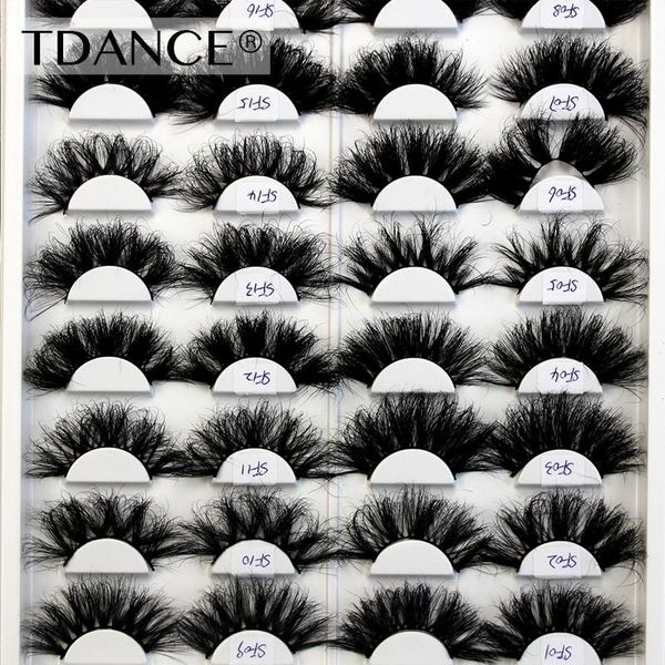 

false eyelashes tdance 25mm mink lashes 3d real 100% cruelty lash handmade reusable fluffy natural