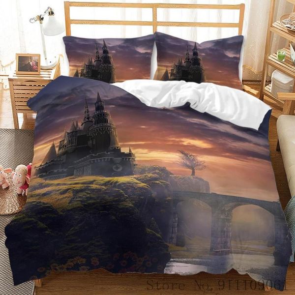 

bedding sets cityscape 3d printed set quilt cover pillowcase bedclothes single double king  size bedroom decoration home textile