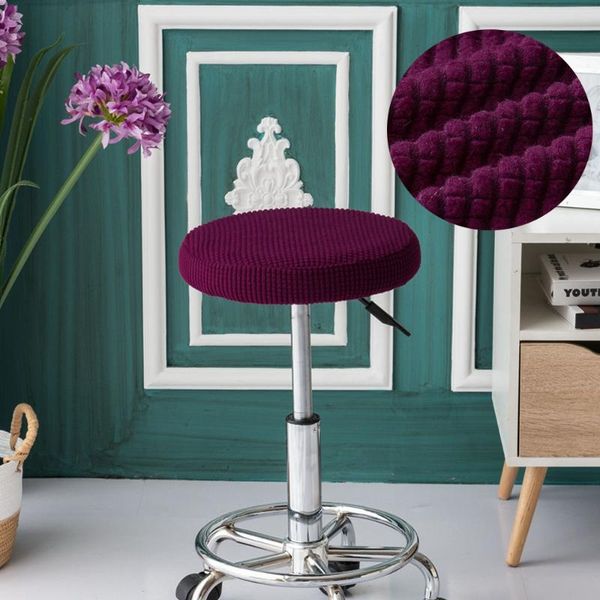 

chair covers round cover bar stool elastic seat home slipcover solid color for el