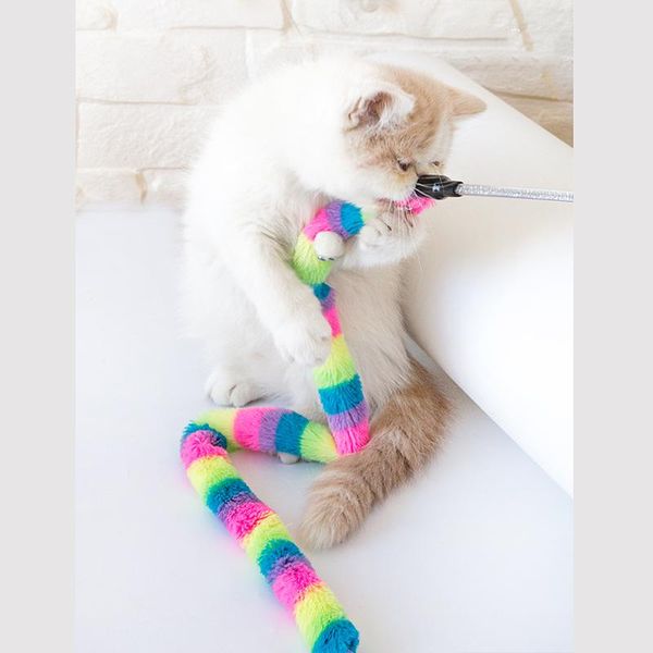 

cat toys tease wand pet toy funny plush interactive kitten accessories chew cute dog