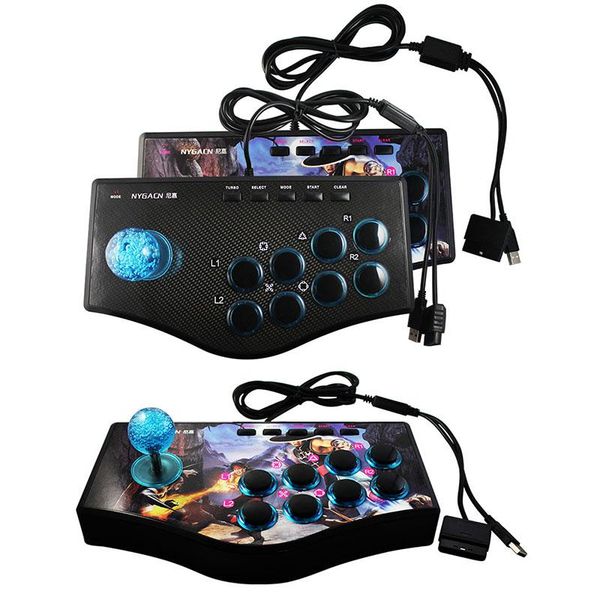 

retro arcade game rocker controller usb joystick for ps2/ps3/pc/android smart tv built-in vibrator eight direction controllers & joysticks