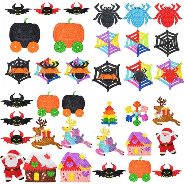 

halloween fidget toy pioneer demon snowflake spider stitching christmas tree children's deskpuzzle