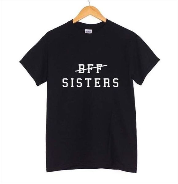 

bff sisters letters print womens tshirts cotton casual funny for tee hipster black white gray drop ship z 250