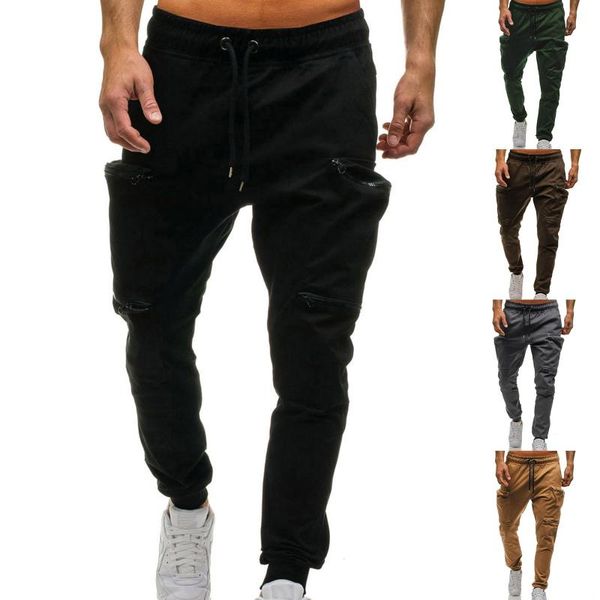 

men's pants polyester trousers fitness casual daily training sports jogging running, Black