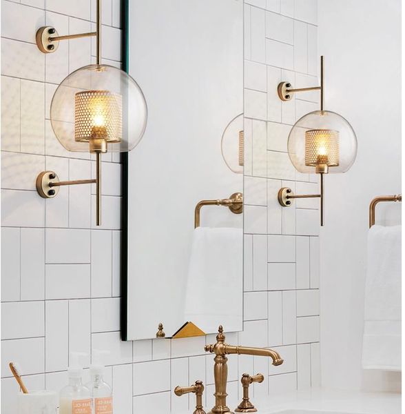 

wall lamp nordic lamps led bedroom bedside balcony sconce lights fixture courtyard garden porch lighting iron glass edison bulb