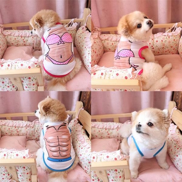 

dog apparel vests spring summer pectoral muscle bikini clothes small