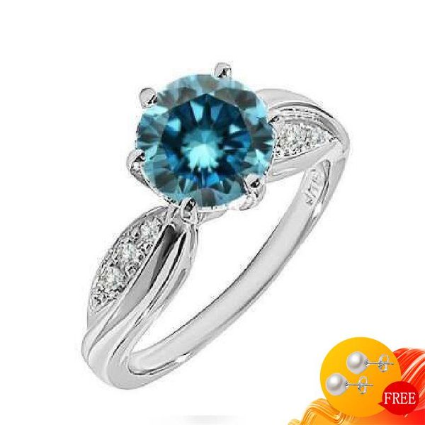 

cluster rings fashion 925 silver jewelry women round shape created z gemstone finger ring for wedding engagement party accessories, Golden;silver