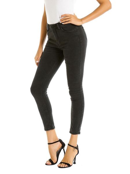 

women's jeans kalenmos women high waist strecth pencil pantsskinny slim clothing fashion female autumn winter elastic, Blue