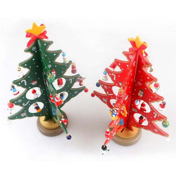 

christmas decorations creative diy wooden tree decoration gift ornament xmas table desk