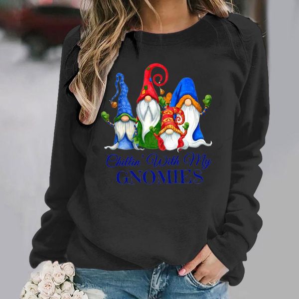 

women's hoodies & sweatshirts 2021 fashion print pullovers sweatshirt streetwear o-neck long sleeve oversized hoodie autumn casual suda, Black